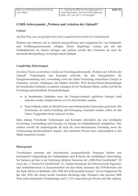 News aus Wärmepumpen- Forschung und -Markt - FWS