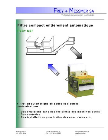 Filtre compact entièrement automatique RESY ... - Frey + Messmer AG