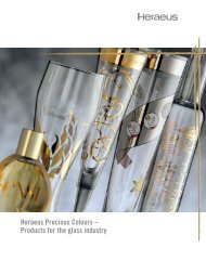 Heraeus Precious Colours – Products for the glass industry