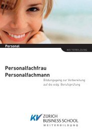 Personalfachfrau, Personalfachmann - KV Zürich Business School