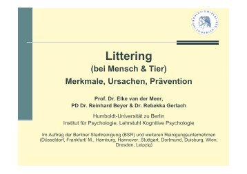 Littering (bei Mensch & Tier) - Stadt & Hund