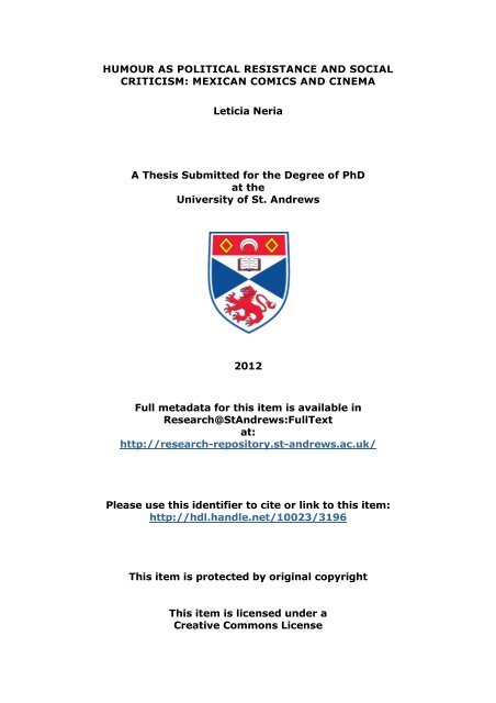 Leticia Neria PhD thesis - Research@StAndrews:FullText ...