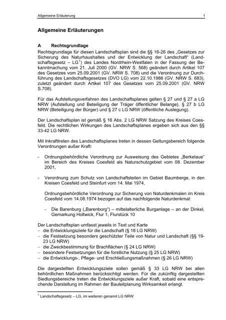 Landschaftsplan Rosendahl - Kreis Coesfeld