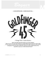 GOLDFINGER MANUAL - Bogner