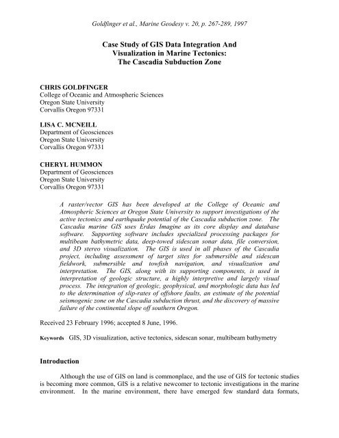 Case Study Of GIS Data Integration And Visualization - Active ...