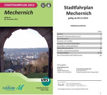 Stadtfahrplan 2013 - Mechernich ( 917,48 KB ) - VRS