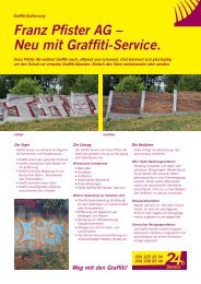 Neu mit Graffiti-Service. - Franz Pfister AG Kanalreinigung, Tunnel