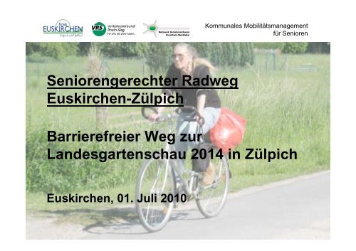 Seniorengerechter Radweg Euskirchen-Zülpich ... - Difu.de