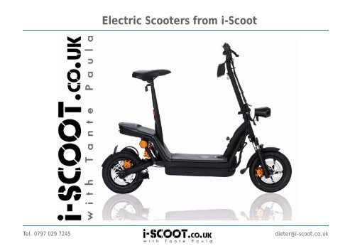 i-Scoot folding electric scooter info pack - Eco Rally