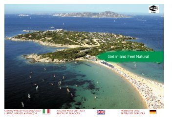 2013 LISTINO VILLAGGIO AL PUBBLICO 3 ... - Isola dei Gabbiani