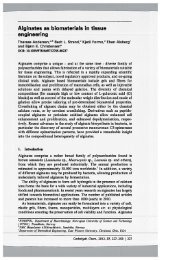 Alginates as biomaterials in tissue engineering - Department of ...