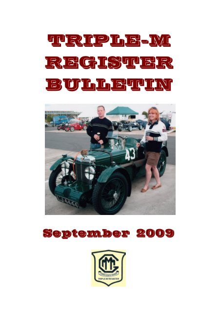 Mg Sept Bulletin No 51 The Triple M Register