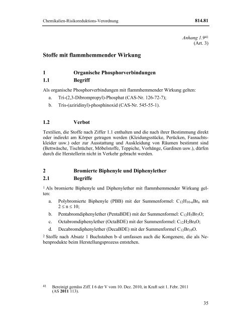 Chemikalien-Risikoreduktions-Verordnung - admin.ch