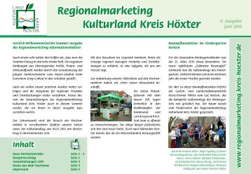 Regionalmarketing Kulturland Kreis HÃ¶xter