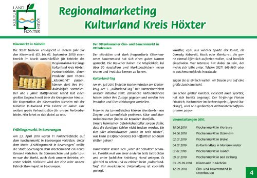 Regionalmarketing Kulturland Kreis HÃ¶xter