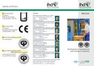 Quality certificates Development, manufacture and testing of ... - IhD