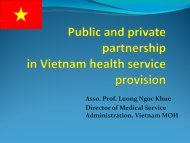 Asso. Prof. Luong Ngoc Khue g g Director of Medical Service ...