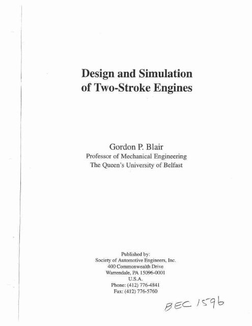 Design and Simulation of Two Stroke Engines