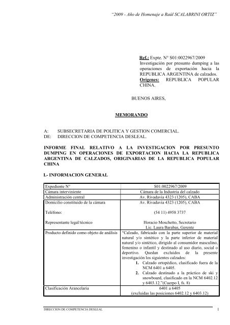 Informe Final Calzados PDF - Subsecretaría de Política y Gestión ...