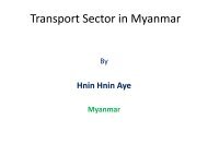 Transport sector in Myanmar [PDF: 1.8MB]