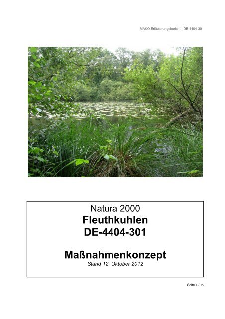 Fleuthkuhlen DE-4404-301 Maßnahmenkonzept - Kreis Kleve