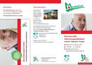 Demenz oder Alters vergesslichkeit? - Kreiskrankenhaus Mechernich