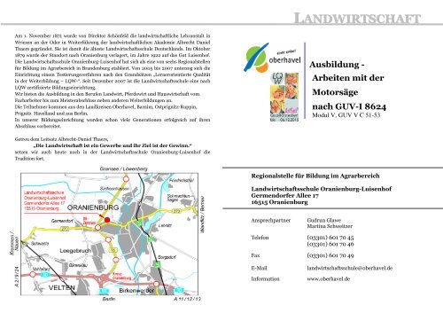 08-2 Motorsaegenkurs - Landkreis Oberhavel