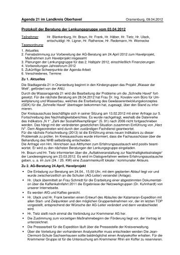 Protokoll Lenkungsgruppensitzung Apr_12 - Landkreis Oberhavel