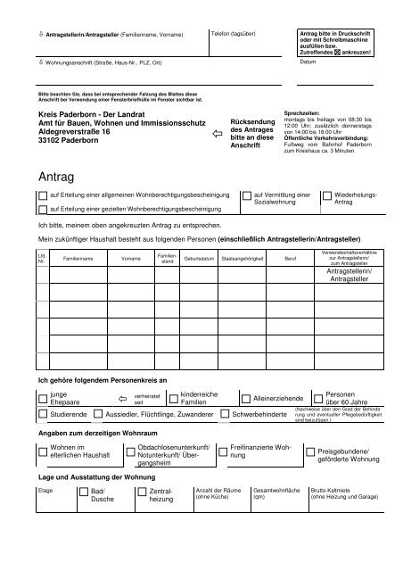 Wie Lange Dauert Wbs Antrag Antrag WBS und VERMITTLUNG - Kreis Paderborn