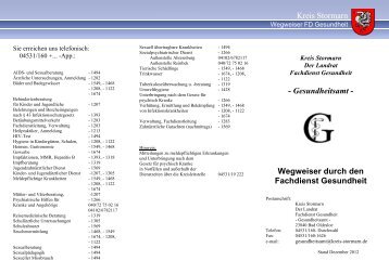 Wegweiser durch den Fachdienst Gesundheit - Kreis Stormarn