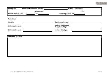 Hilfeplan Kreis: Stormarn