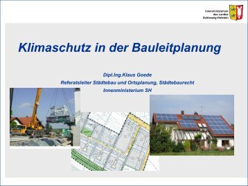 Klimaschutz in der Bauleitplanung - Kreis Stormarn