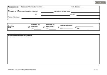 Assessmentbogen - Kreis Stormarn