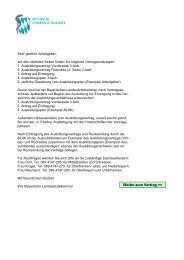 Berufsausbildungsvertrag der Bayerischen Landesärztekammer