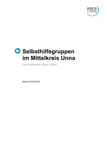 Selbsthilfegruppen im Mitteilkreis - Kreis Unna