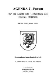 Biogasanlagen in der Landwirtschaft - Kreis Stormarn