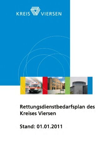 Rettungsdienstbedarfsplan 2011 - Kreis Viersen