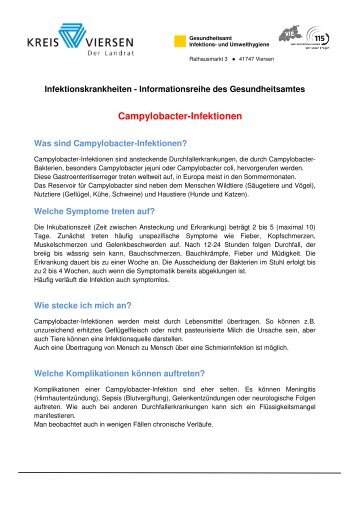 Merkblatt Campylobacter - Kreis Viersen