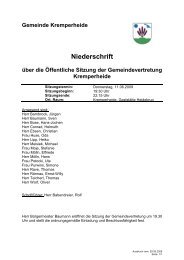 Gemeindevertretung - Gemeinde Kremperheide