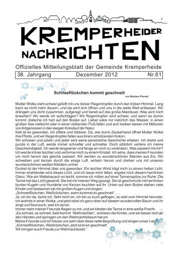 Kremperheider Nachrichten 2012 - Gemeinde Kremperheide