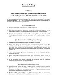 Hundesteuersatzung - Kressberg