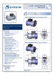 L TYPE - GEAR MOTOR 145 watts - sirem