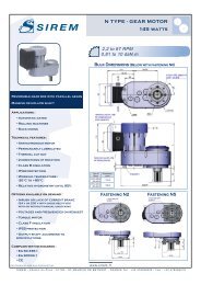 N TYPE - GEAR MOTOR 145 watts - sirem