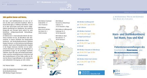 Programmflyer - Klinikum Region Hannover GmbH