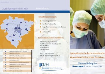 Ausbildungsorte im KRH Bewerbung - Klinikum Region Hannover ...