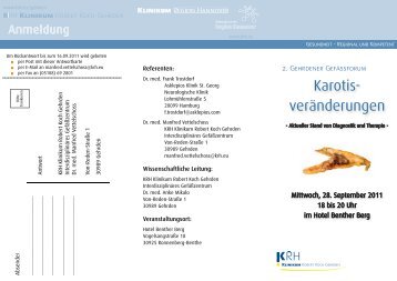 Karotis- veränderungen - Klinikum Region Hannover GmbH