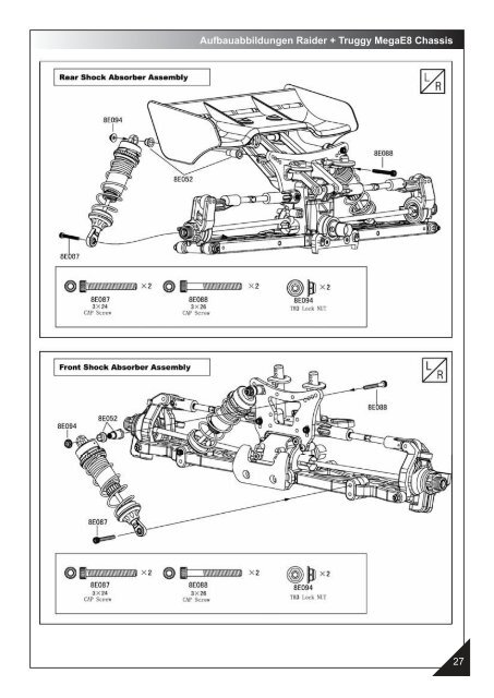 Anleitung und Ersatzteilliste für Raider XL als PDF - Krick