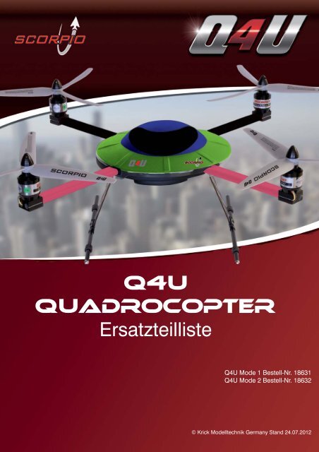 Scorpio Qudrocopter Q4U Ersatzteilliste als PDF Date - Krick