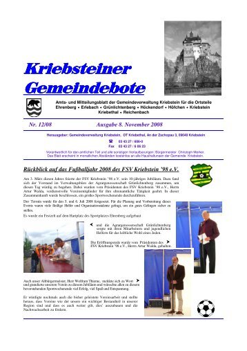 Kriebsteiner Gemeindebote - Gemeinde Kriebstein