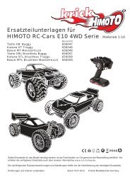 Ersatzteilunterlagen als PDF Datei für die Offroad Fahrzeuge - Krick